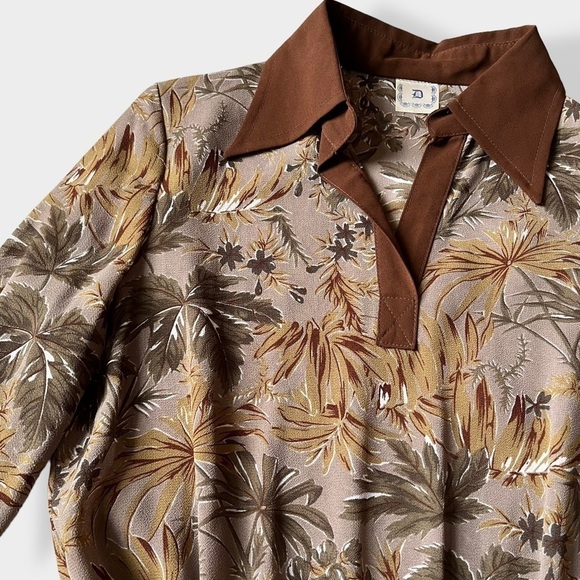 VINTAGE 60s-70s Dress dagger collar pleated midi fit & flare Cottagegore XS - Picture 9 of 16